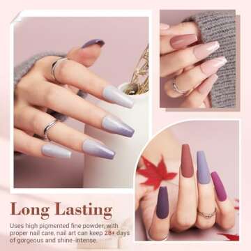 AZUREBEAUTY Dip Powder Nail Starter Kit Nude Pink Brown Grey Dipping Powder 20 Dark Light Trend Colo...