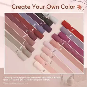 AZUREBEAUTY Dip Powder Nail Starter Kit Nude Pink Brown Grey Dipping Powder 20 Dark Light Trend Colors Recycling Tray Liquid Set Top Base Coat Activator for French Nail Art Manicure Salon