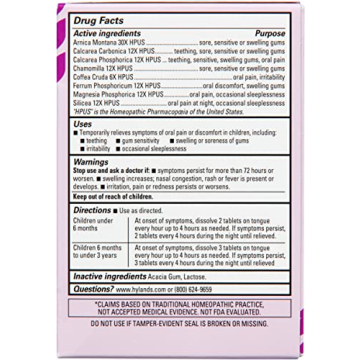 Hyland's Baby Nighttime Soothing Tablets Natural Teething Relief