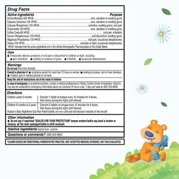 Hyland's Baby Nighttime Soothing Tablets Natural Teething Relief