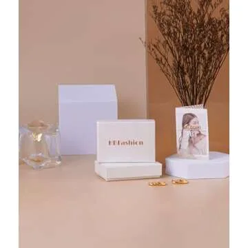 Stylish HBFashion 18K Gold Heart Earrings for Women