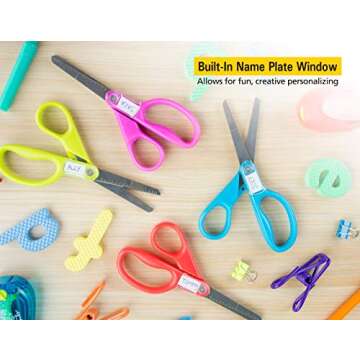 Stanley 5" Kids Safety Scissors - Assorted Colors, 8 Pack