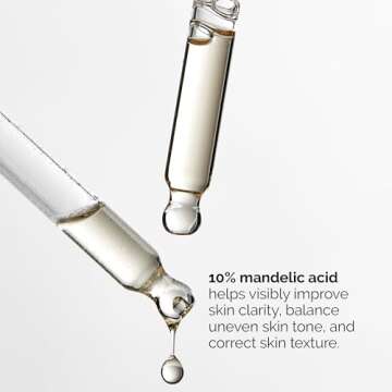 The Ordinary Mandelic Acid 10% + HA, Gentle Exfoliating Serum for Clarity and Hydration, 1 Fl Oz