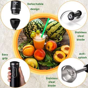 Moss & Stone 300W Hand Blender Set for Effortless Mixing