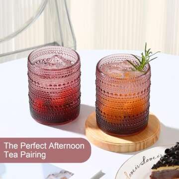 ZMOWIPDL Vintage Glassware Set of 6 Stylish Tumblers