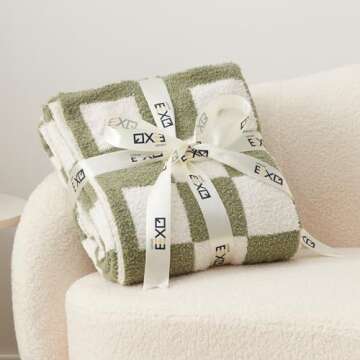 Soft EXQ Home Checkered Throw Blanket - Ultimate Comfort