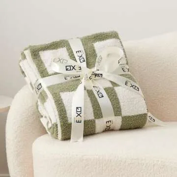 Soft EXQ Home Checkered Throw Blanket - Ultimate Comfort