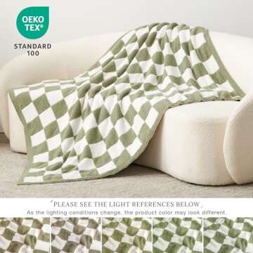 Soft EXQ Home Checkered Throw Blanket - Ultimate Comfort