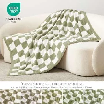 Soft EXQ Home Checkered Throw Blanket - Ultimate Comfort