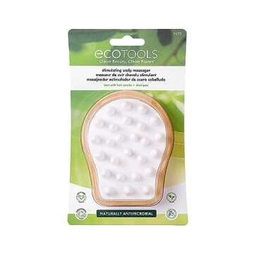 EcoTools Scalp Massager, Scalp Scrubber Stimulates & Exfoliates for Better Hair Health, Reduces Product Build-Up, Gentle Silicone Bristles Massage, Eco-Friendly & Cruelty-Free, 1 Count