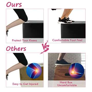 Goplus 3-in-1 Plyometric Box, 20"x24"x30" Foam Box Jump w/PVC Cover for Jumping, Conditioning, 350 lbs Weight Capacity for Home Gym Fitness Exercise