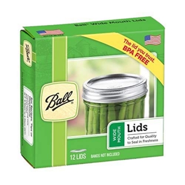 Ball Jars Wide Mouth Lids - 12 Count for Perfect Preservation