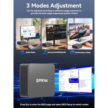 GMKtec Mini PC N95 16GB RAM 512GB SSD 4K Dual HDMI