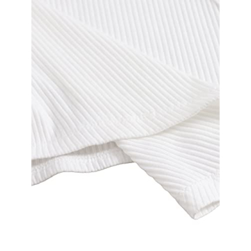 Verdusa Women's Asymmetrical Summer Crop Tank Top White