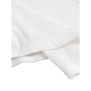 Verdusa Women's Asymmetrical Summer Crop Tank Top White