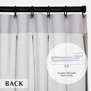 HOMERILLA Pinch Pleated Curtains 96 Inches Long,Linen Blackout Curtains with Blackout Lining Drapery Panel for Living Room,Thermal Insulated Pinch Pleat Drapes,W52 x L96,Ivory White,1 Panel.