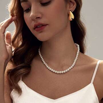 Angyape Chunky Gold Hoop Earrings for Women, Lightweight Waterdrop Hollow Open Hoops Tear Drop Silver Trending Oversized Statement Style Hypoallergenic Plated Fashion Jewelry, Copper, No Gemstone