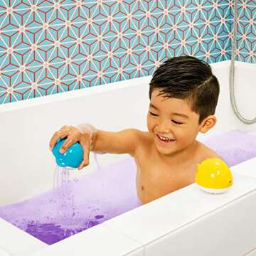 Munchkin® Color Buddies™ Bath Toy, Includes 2 Toy Dispensers and 40 Moisturizing Bath Water Color Tablets