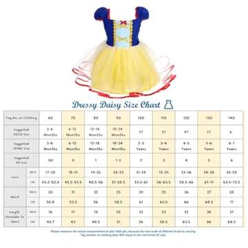 Dressy Daisy Princess Costumes Birthday Fancy Halloween Xmas Party Dresses Up for Baby Girls Size 18-24 Months