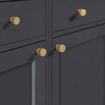 Stylish QOGRISUN Brass Cabinet Knobs - 10 Pack