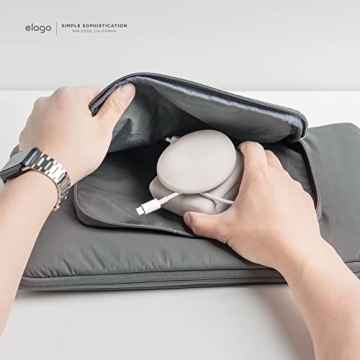 elago Charger Cable Management Case, Cord Reel Organizor Compatible with MacBook Pro 14" M4 M3 M2 M1 2024 2023 2021, MacBook Pro 16" with Touch Bar 2019, Pro 15" 2012-2019 96W (Stone)
