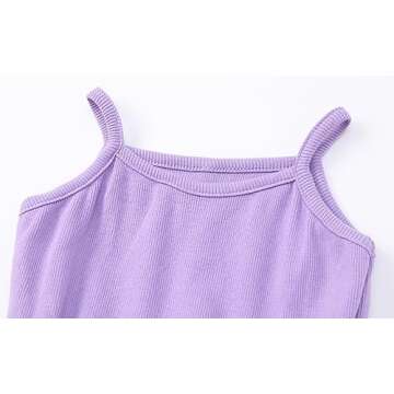 BGIRNUK Baby Girls Tutu Dress Sleeveless Toddler Floral Print Tulle Sundress 693 Purple 3T