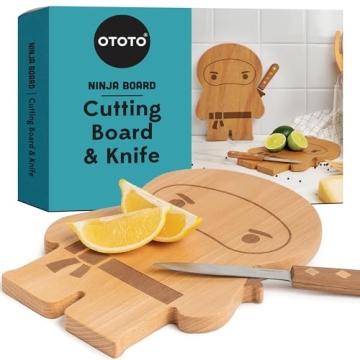 OTOTO Cutting Board Wooden & Plastic Cutting Boards for Kitchen, Fun & Spooky Kitchen Gadgets, House...