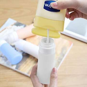 YAMYONE Travel Bottles for Toiletries, Tsa Approved Travel Bottle 3OZ Shampoo Travel Container, BPA Free Leak Proof Travel Tubs Refillable Liquid Travel Accessories for Cometic Shampoo and Lotion Soap