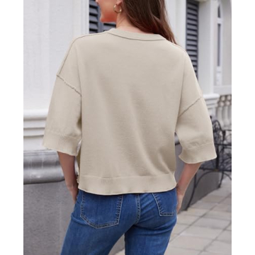 ZDC Oversized Summer Sweater for Women - Cropped & Casual