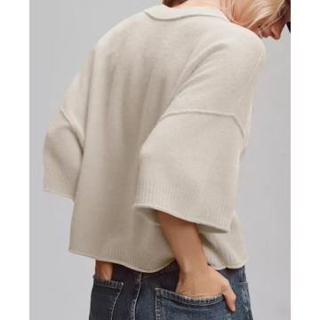 ZDC Oversized Summer Sweater for Women - Cropped & Casual