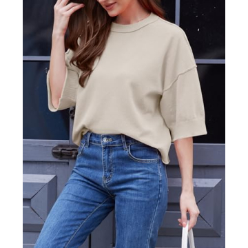 ZDC Oversized Summer Sweater for Women - Cropped & Casual