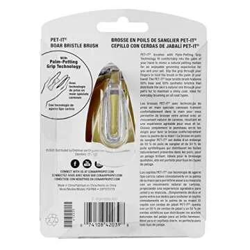 CONAIRPRO Dog & Cat Pet Brush with Ergonomic Pet-It Design, Dog Brush for Shedding, Boar Bristles,Yellow