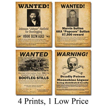 Bootleggers Wanted Posters - Unframed Art Prints