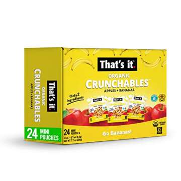 That’s it. Crunchables Fruit Snacks for Kids 100% Organic Apples + Bananas, Deliciously Healthy an...