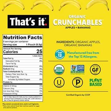 Crunchables Fruit Snacks - Organic, Healthy, Kid-Friendly Treats