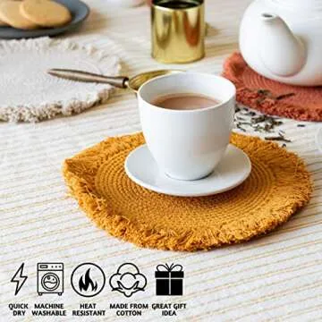 Folkulture Trivets Set of 3 for Hot Dishes and Pans