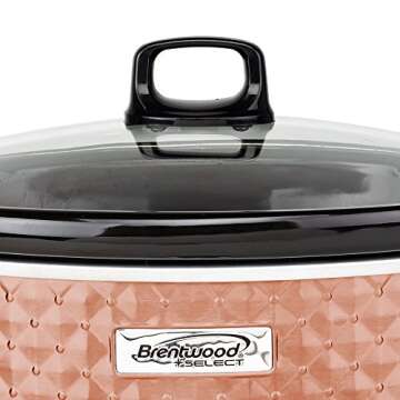 Brentwood Select Slow Cooker 7 Quart Copper - Versatile Cooking