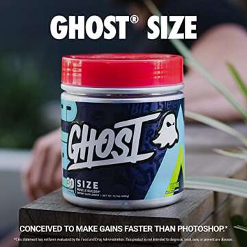 GHOST Size Muscle Builder - Lime Flavor, 30 Servings