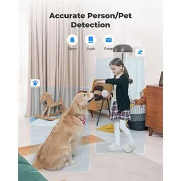 REOLINK E1 Zoom Indoor Security Camera, 2.4/5GHz Dual Band WiFi, 5MP Plug-in Pet Camera, 360 Degree Baby/Dog Monitor with 3X Optical Zoom, Auto Tracking, Person/Pet Detection,5V/2A DC
