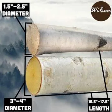 Elegant Wilson Decorative White Birch Logs for Home Decor