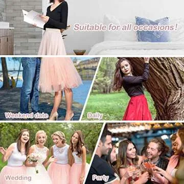 FEOYA Women's Ankle Length Tulle Skirt Pleated A Line Layered Long Tutu Skirt High Waist Elastic Mesh Maxi Skirt Purple