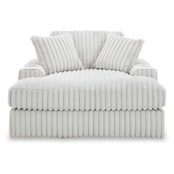 Oversized Chaise with USB Ports & 2 Pillows