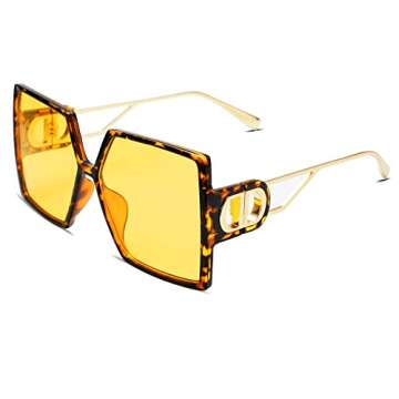 Allarallvr Oversized Square Sunglasses for Women Trendy Tetro Gafas De Sol Para Mujer Sun Glasses AR82009