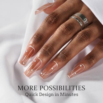 BTArtbox XCOATTIPS French Tip Press on Nails for Perfect Style