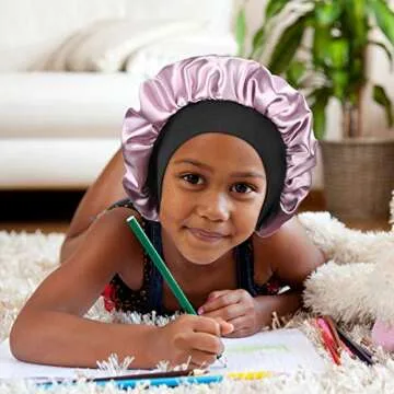 SENGTERM Kids Satin Bonnet for Hair Protection and Comfort