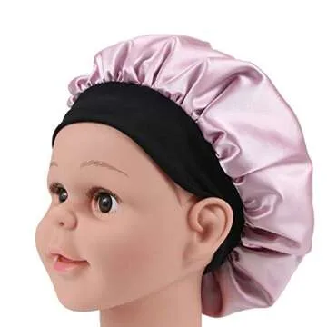 SENGTERM Kids Satin Bonnet for Hair Protection and Comfort