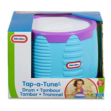 Little Tikes Tap-A-Tune Drum Baby Toy, Multi Color (643002), 9.25 L x 9.25 W x 6.30 H Inches