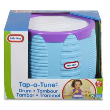 Little Tikes Tap-A-Tune Drum Baby Toy, Multi Color (643002), 9.25 L x 9.25 W x 6.30 H Inches