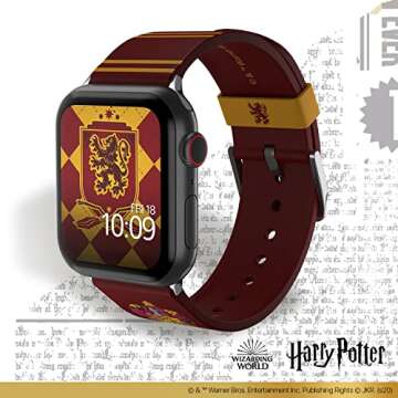 Harry Potter Smartwatch Band – Officially Licensed, Compatible with Every Size & Series of Apple Watch (watch not included) - Gryffindor