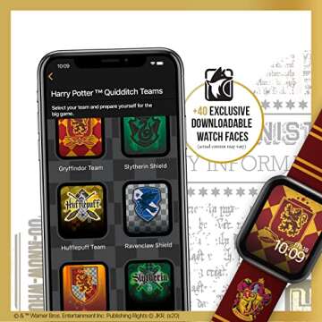 Harry Potter Smartwatch Band – Officially Licensed, Compatible with Every Size & Series of Apple Watch (watch not included) - Gryffindor